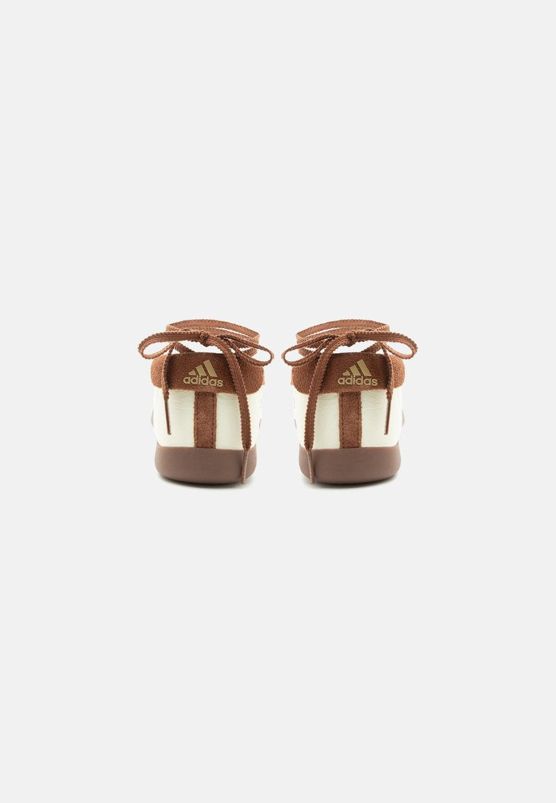 TAEKWONDO MEI BALLET W - Ankle strap ballet pumps - cream white/preloved brown/gold-coloured metallic size 38