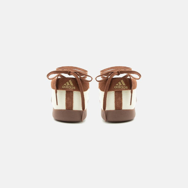 TAEKWONDO MEI BALLET W - Ankle strap ballet pumps - cream white/preloved brown/gold-coloured metallic size 38
