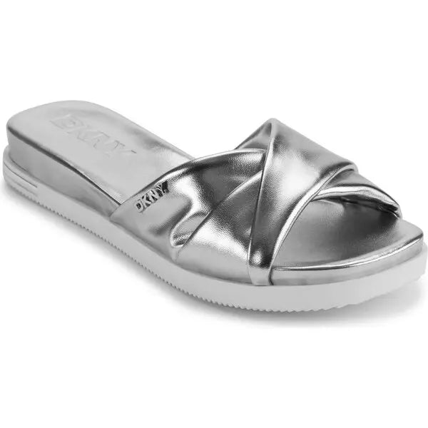 DKNY  Jezebel Slide Sandal - Silver size 6.5M
