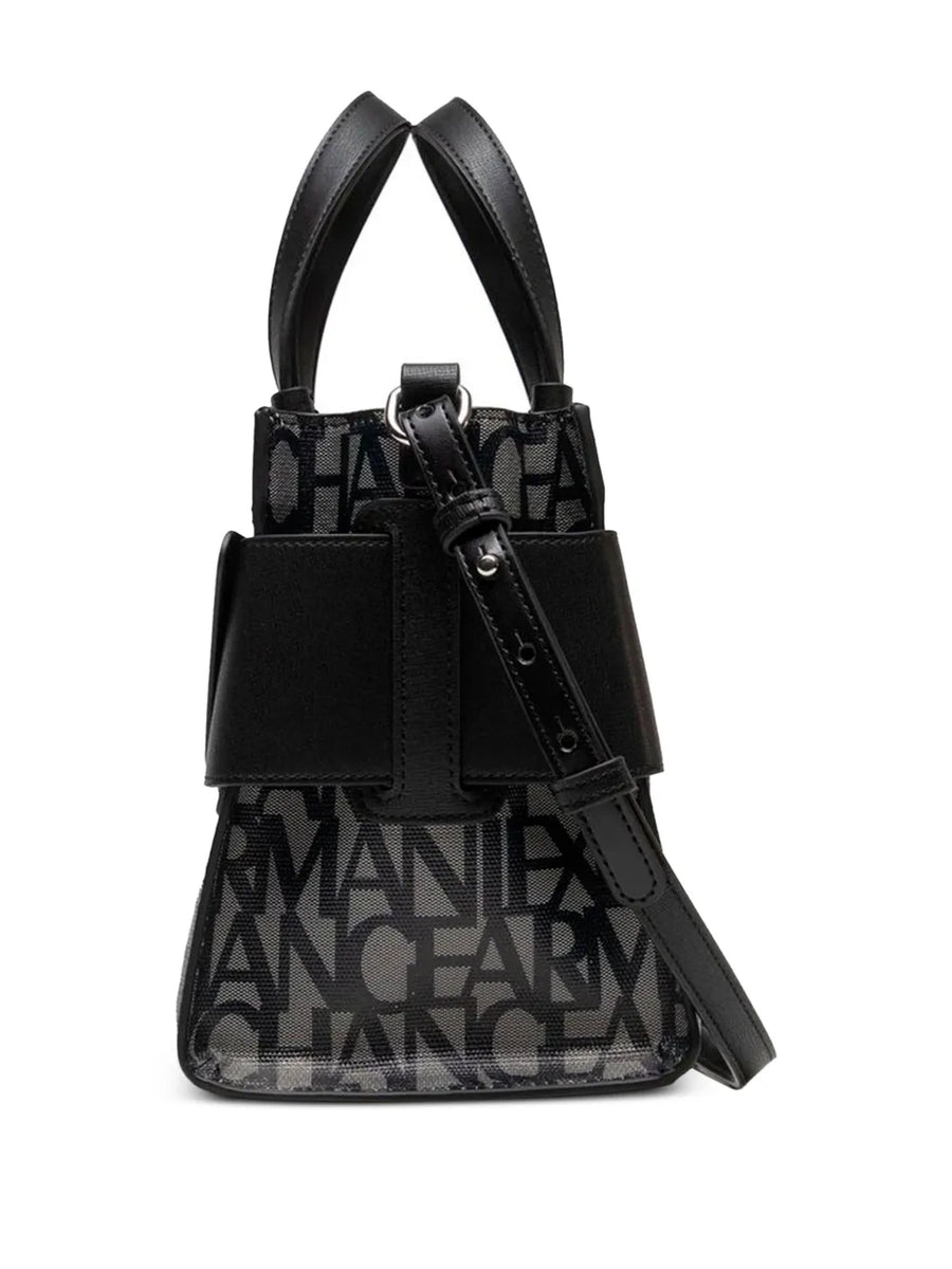 Armani Exchange logo-plaque tote bag
