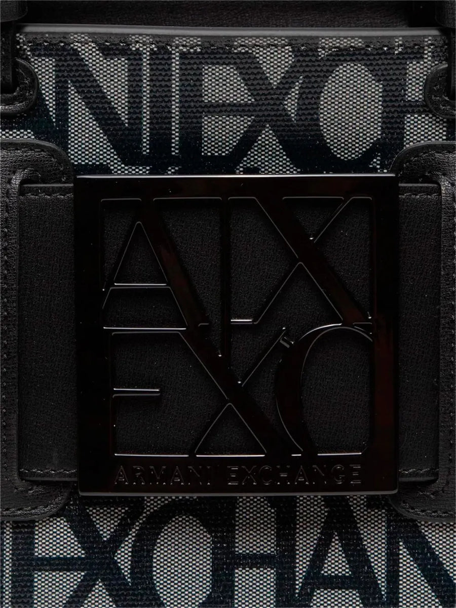 Armani Exchange logo-plaque tote bag