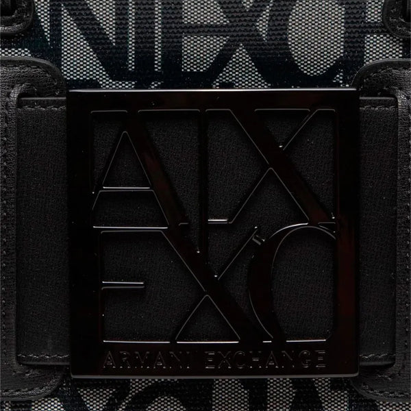 Armani Exchange logo-plaque tote bag
