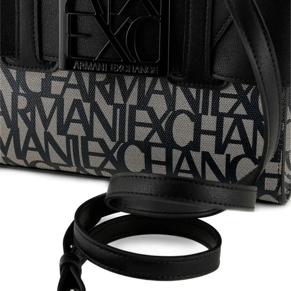 Armani Exchange logo-plaque tote bag