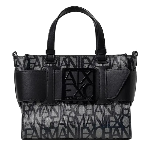 Armani Exchange logo-plaque tote bag