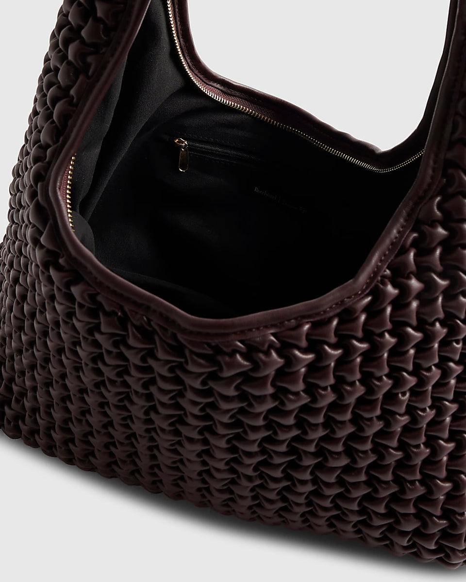River island brown Red Textured Shoulder Bag