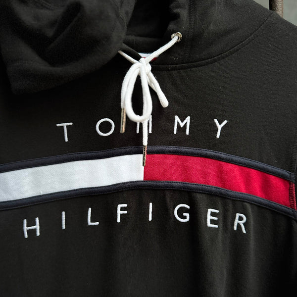 Tommy Hilfiger Black Hooded Sweat Shirt Unisex