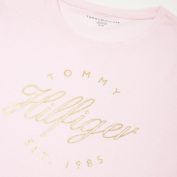 TOMMY HILFIGER T-Shirt Printed Regular Fit Baby Pink