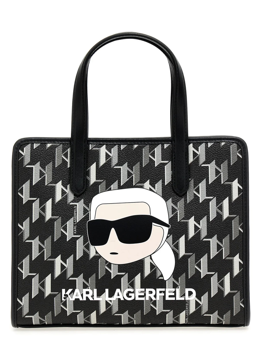 Karl Lagerfeld K/Ikonik Monogram Small Tote Bag