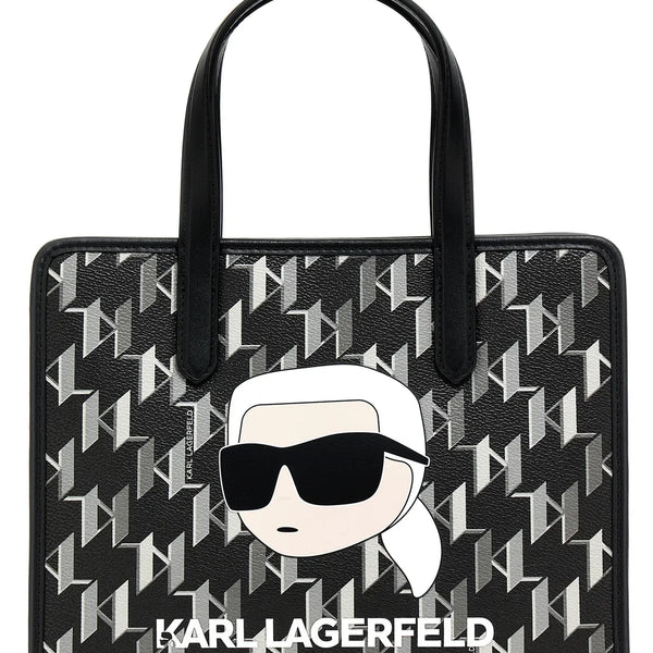 Karl Lagerfeld K/Ikonik Monogram Small Tote Bag