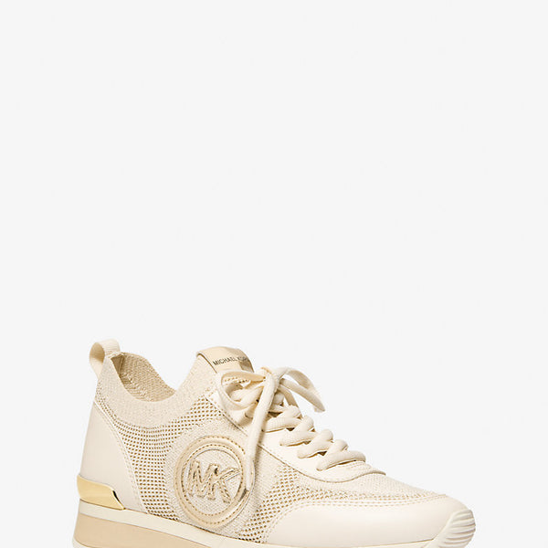 MICHAEL KORS OUTLETJenkins Metallic Stretch Knit Trainer size 8.5M