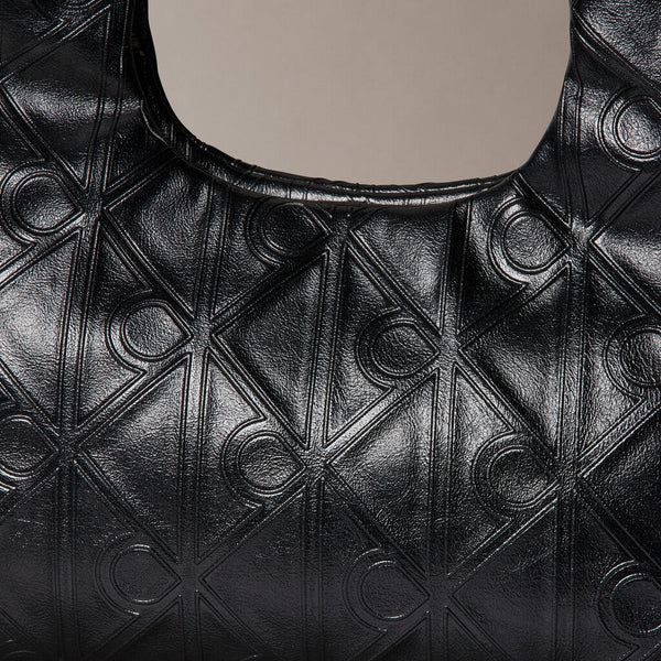 Calvin Klein Puffer Emblem Logo Small Bag in Black