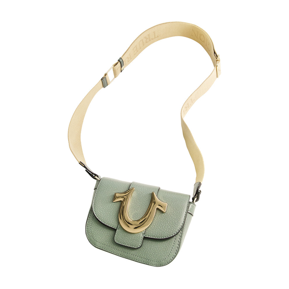 TRUE RELIGION MINI FLAP CROSSBODY - SAGE