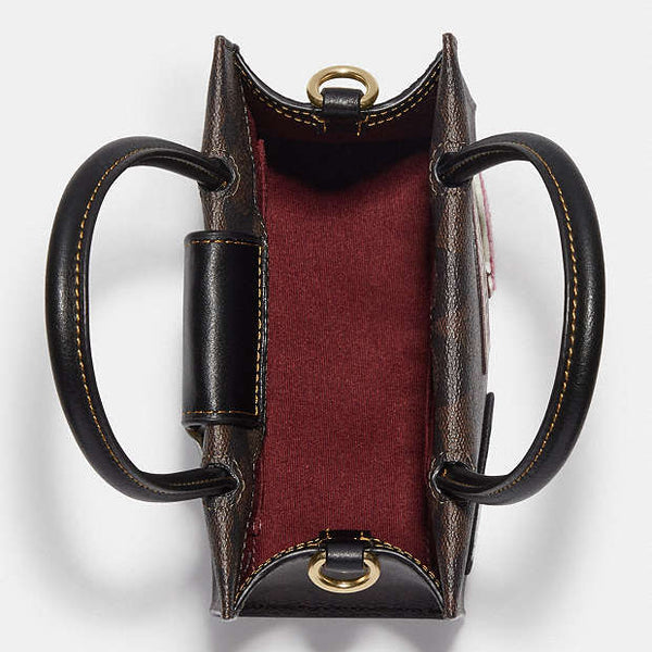 Coach Mini Cally Crossbody In Signature Canvas With Ski Patches