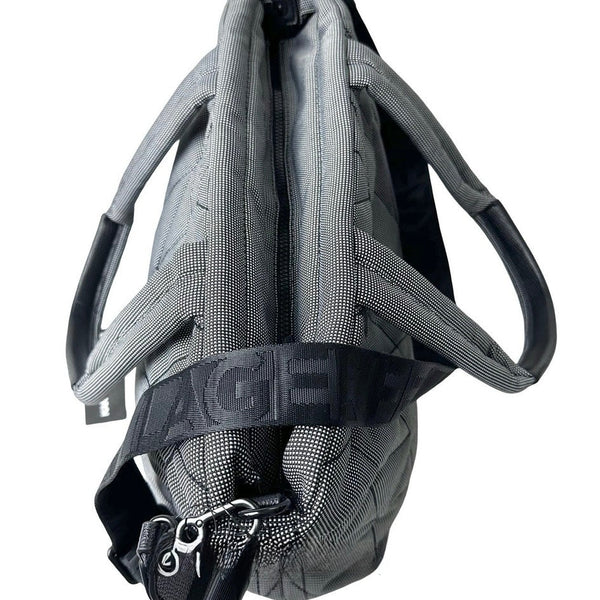 Karl Lagerfeld Paris Voyage Quilted Black & White Large Tote Bag