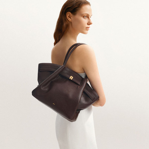 Hana Medium Tote Bag - Dark Brown