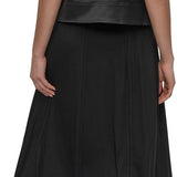 DKNY Faux Leather Moto Vest in Black