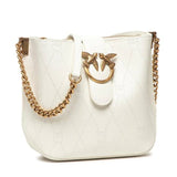 Pinko Leather Bag Love Bucket Wave Logo