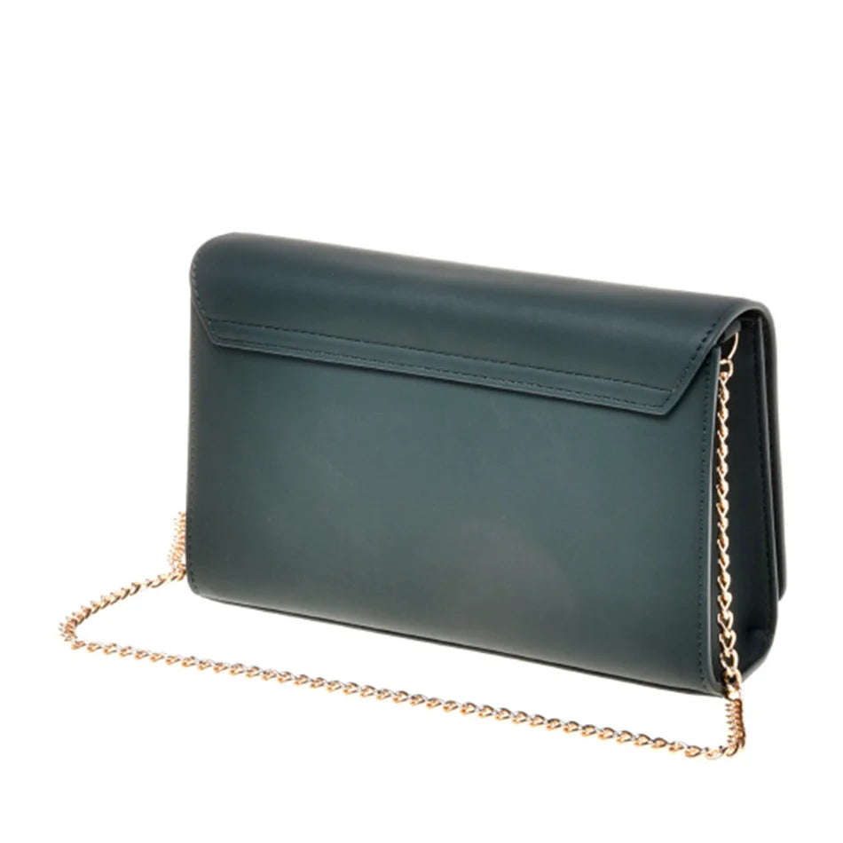Love Moschino Clutch with Shoulder Strap in Green