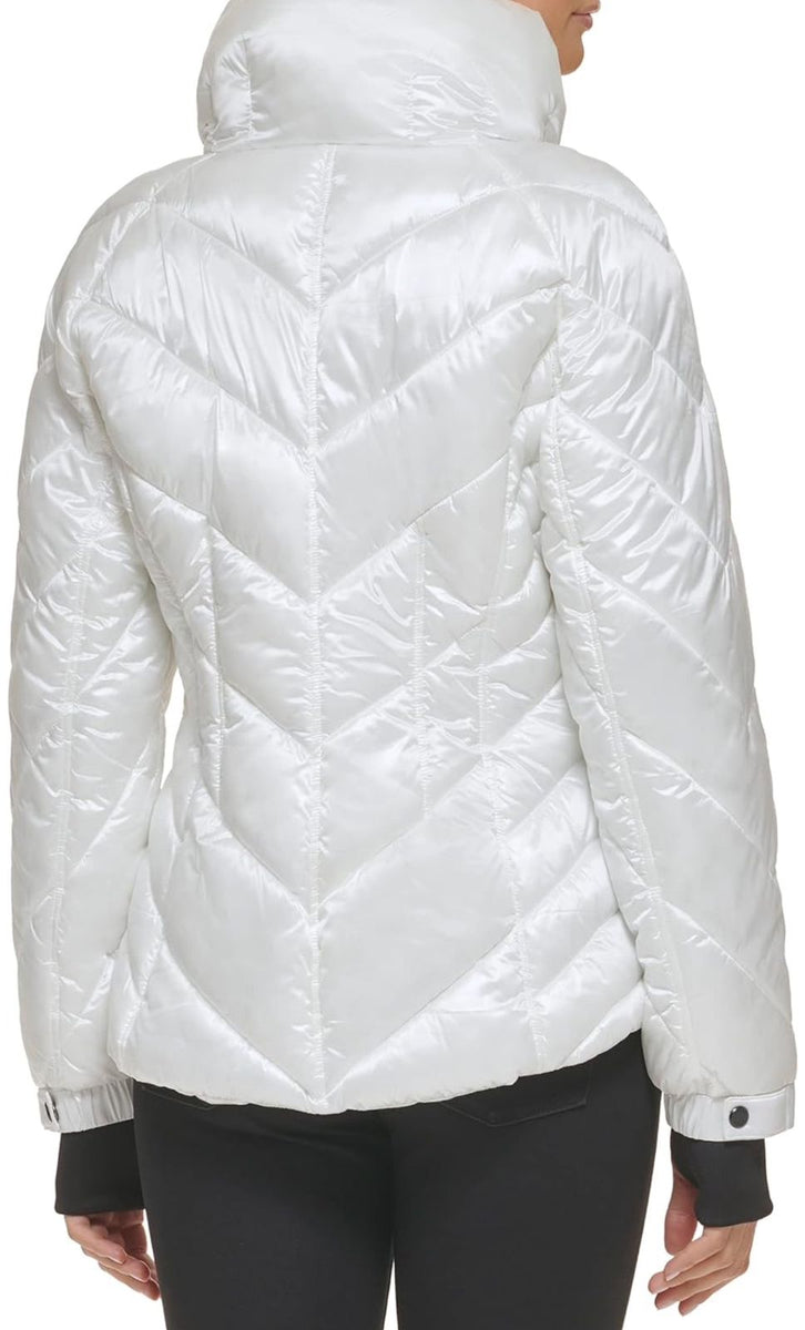 Guess Women's Puff Sleeve Quilted large