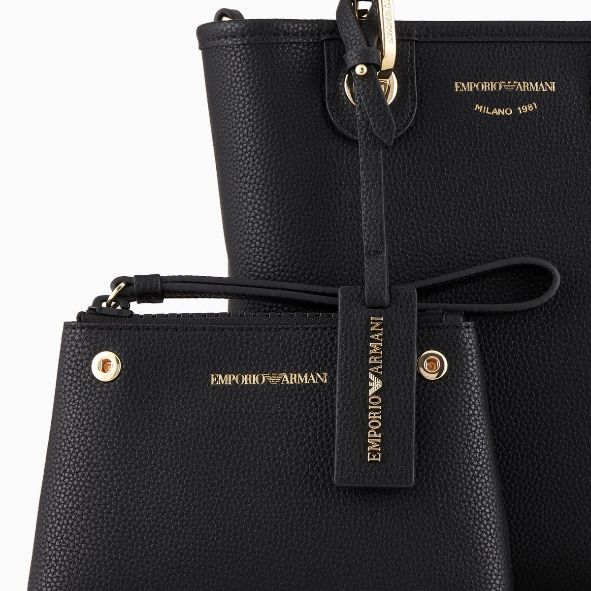 EMPORIO ARMANI DEER-PRINT MYEA VERTICAL SHOPPER BAG