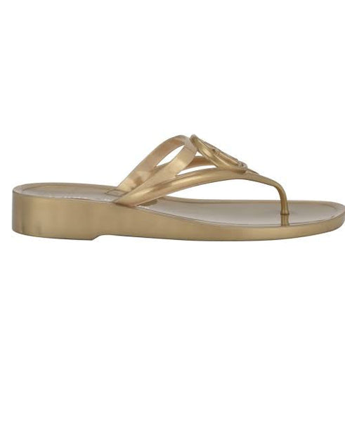 Tommy Hilfiger Women's Vedna Cutout Logo Jelly Thong Sandals size 41