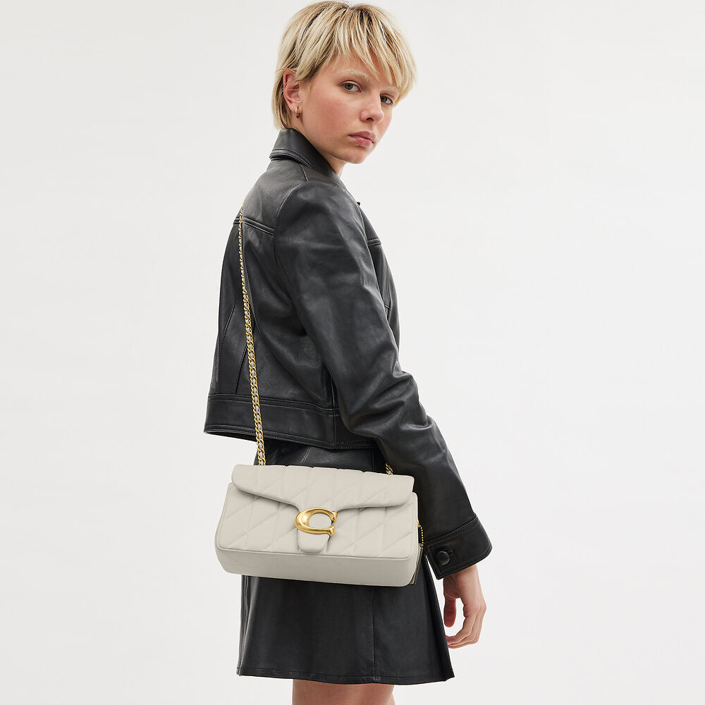 Coach Tabby Shoulder Bag 26  With Pillow Quilting white