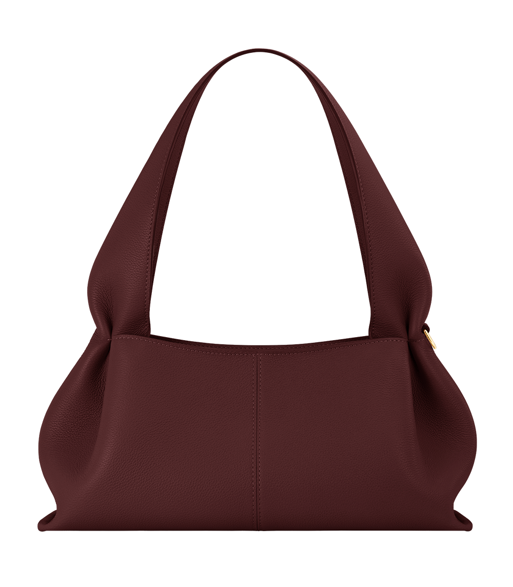 Polene Numéro Neuf East West EDITION TEXTURED Black cherry