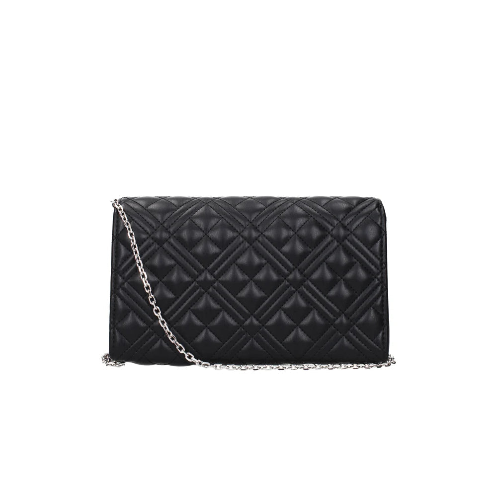 Love Moschino Clutches Women Polyurethane in Black/Silver