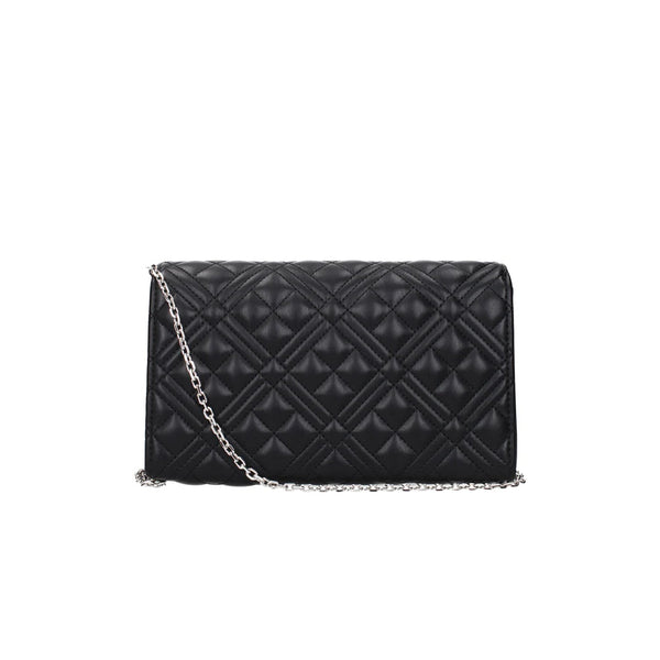 Love Moschino Clutches Women Polyurethane in Black/Silver
