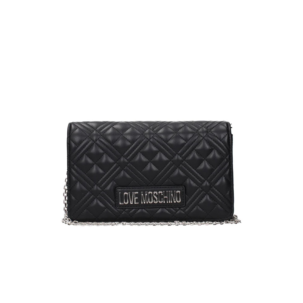 Love Moschino Clutches Women Polyurethane in Black/Silver