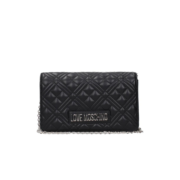 Love Moschino Clutches Women Polyurethane in Black/Silver