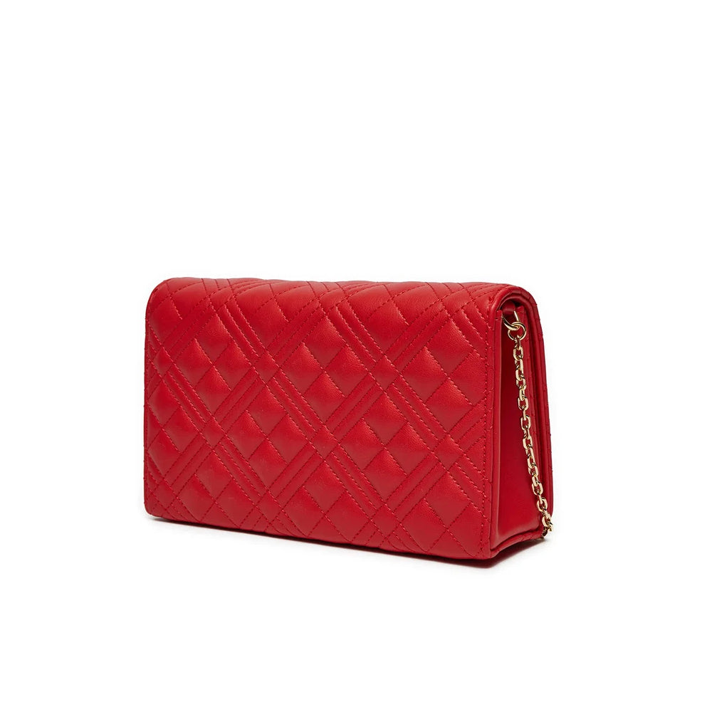 Love Moschino Quilted Logo Crossbody Bag in Red