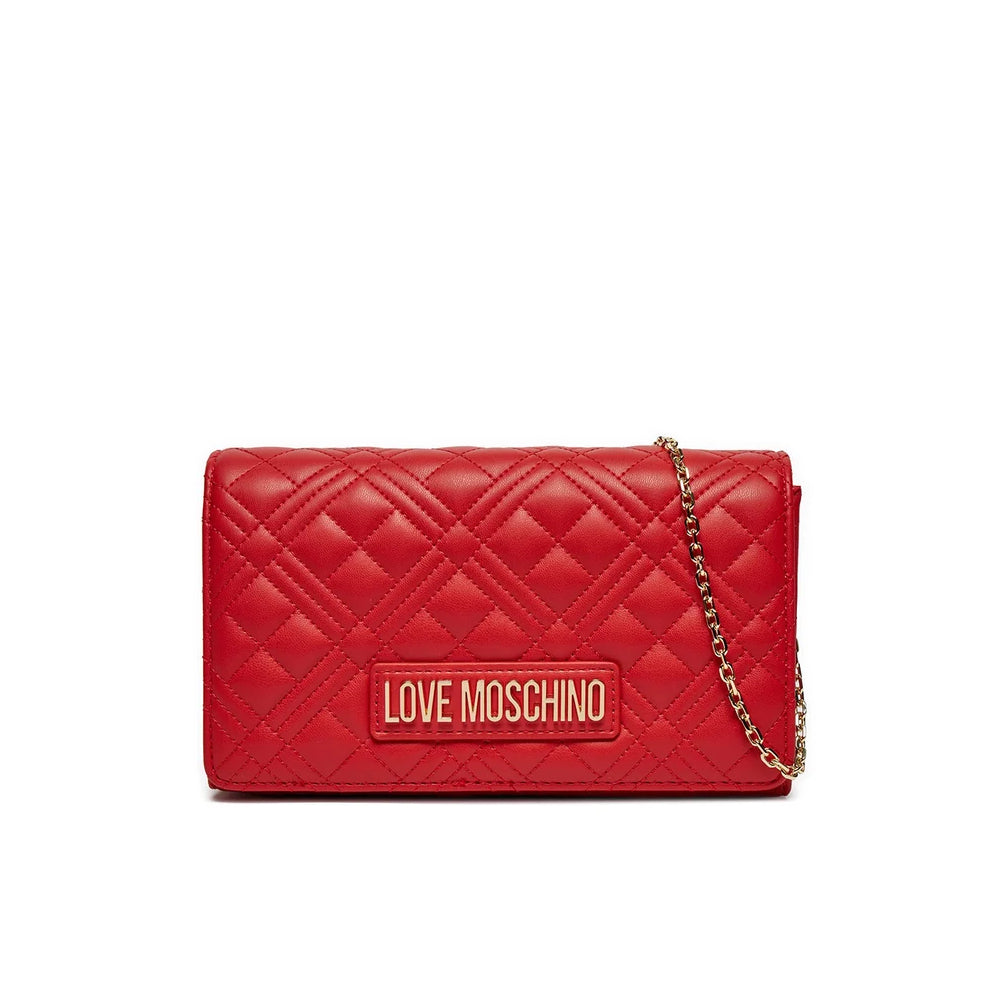 Love Moschino Quilted Logo Crossbody Bag in Red