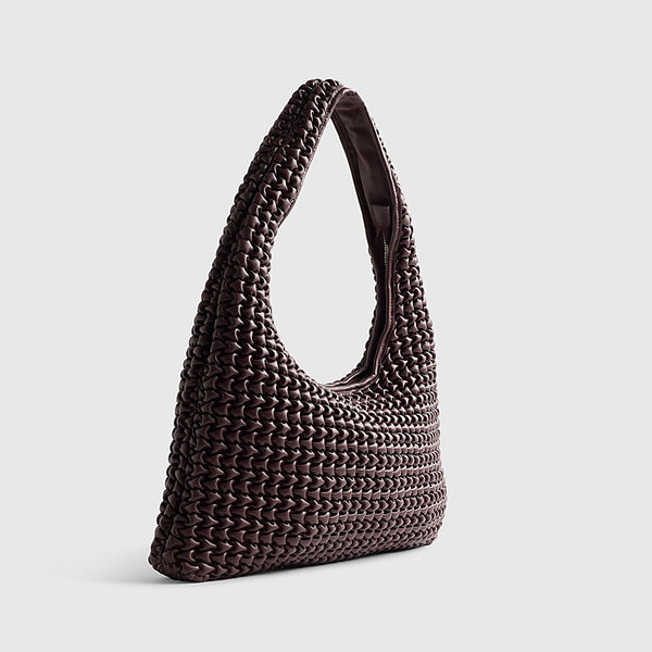 River island brown Red Textured Shoulder Bag
