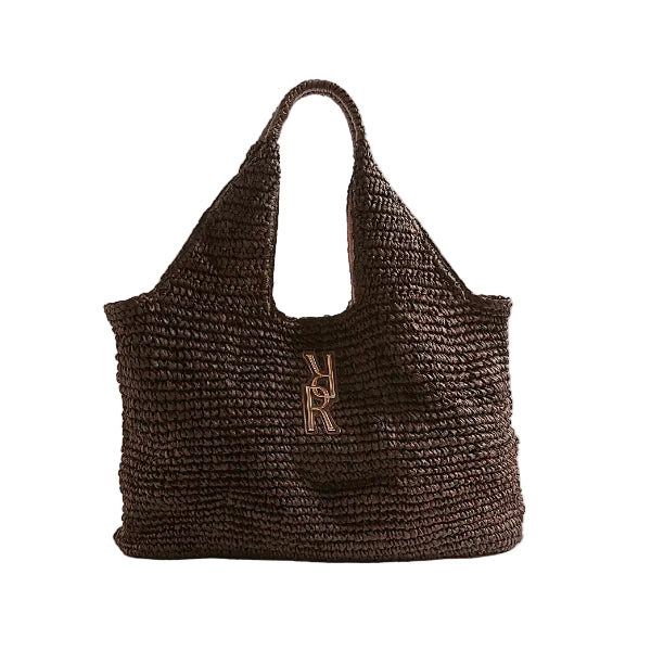 River island Brown Raffia Shopper Bag