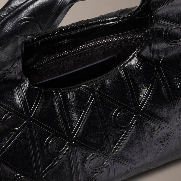 Calvin Klein Puffer Emblem Logo Small Bag in Black