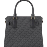 MICHAEL KORS OUTLET HAMILTON Satchel Medium - MK Signature in black