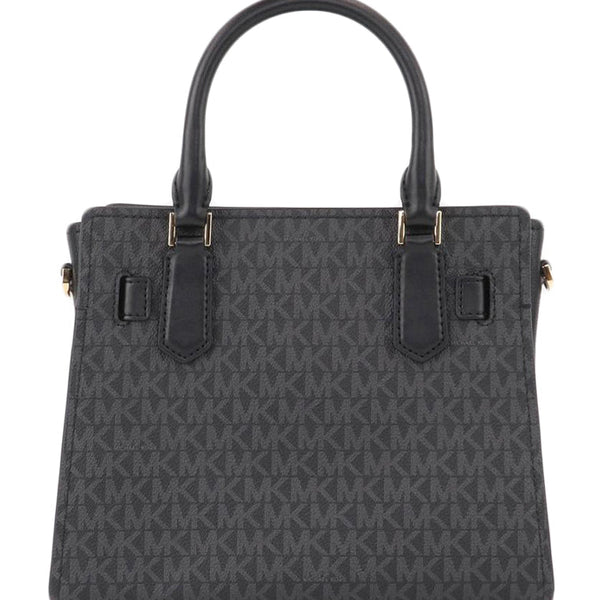 MICHAEL KORS OUTLET HAMILTON Satchel Medium - MK Signature in black