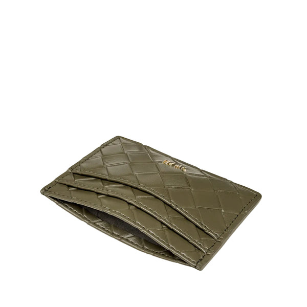 JW PEI Woven Texture Card Holder in Green