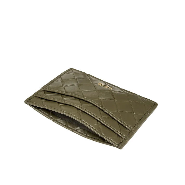 JW PEI Woven Texture Card Holder in Green