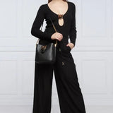 Pinko Leather Bag Love Bucket Wave Logo