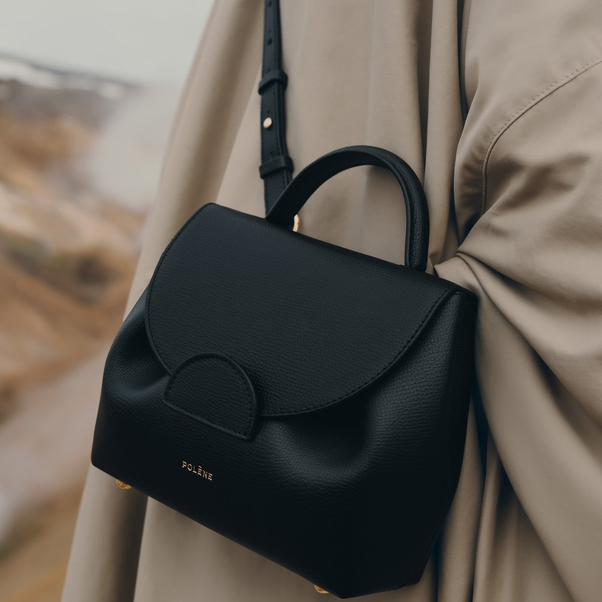 Polene Numéro Un Nano EDITION TEXTURED BLACK