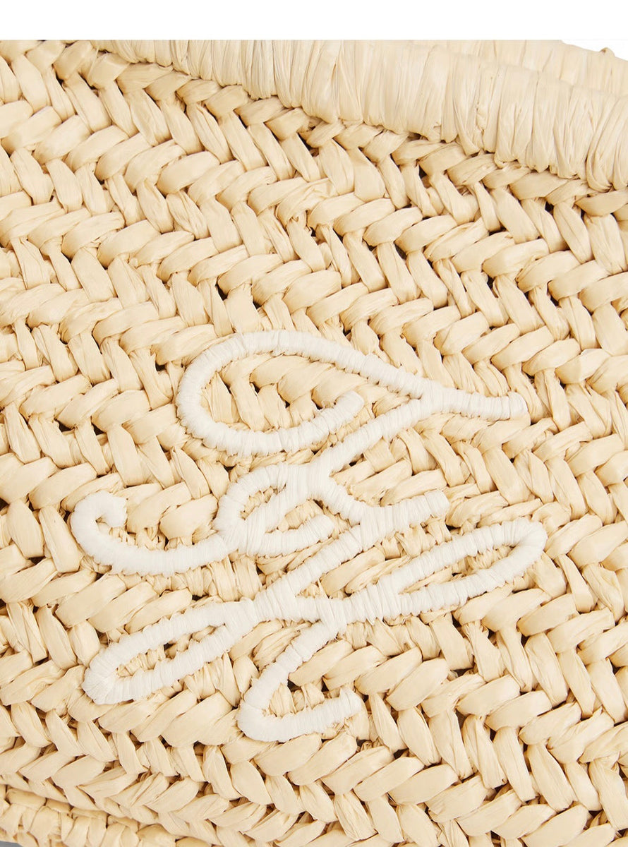 Tommy Hilfiger Braided Clutch Bag Natural Rafia