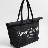 River Island Black Roll Top Holdall Bag