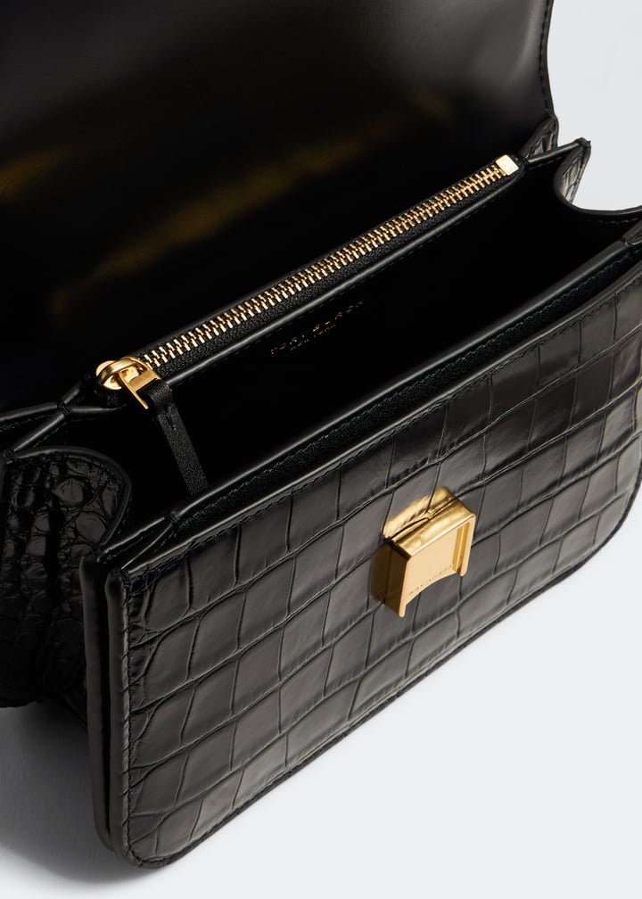 Tory Burch Small Eleanor Bag in Lizard Black