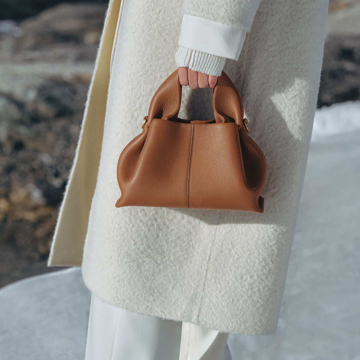 Polene Numéro Neuf Mini EDITION TEXTURED CAMEL