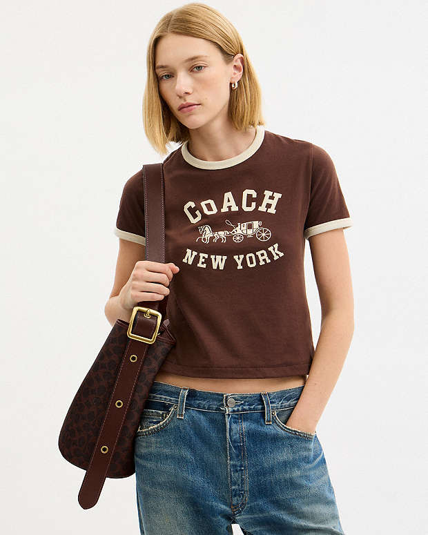 Coach Bleecker bucket bag made from signature canvas