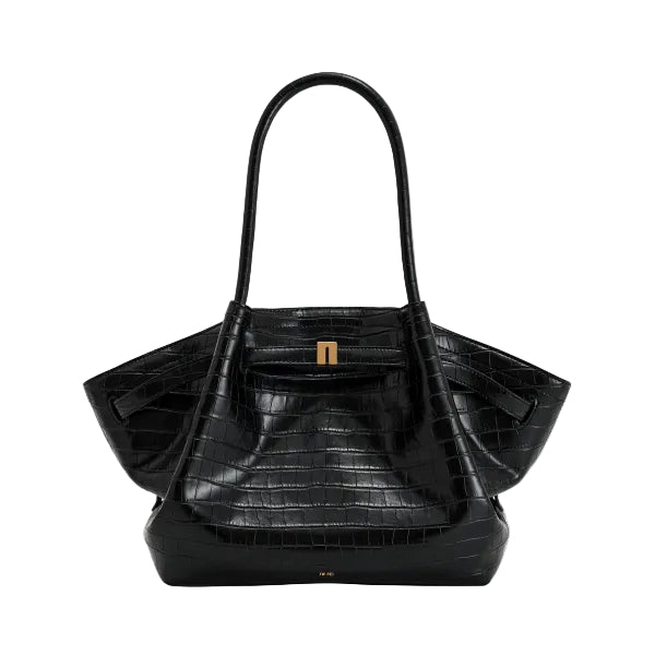JW PEI Hana Medium Tote Bag - Black Croc