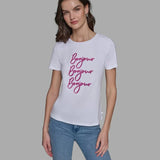 Karl Lagerfeld ParisBONJOUR X 3 EMBELLISHED TEE