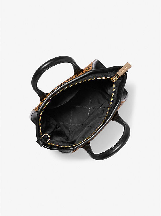 Michael kors Avril Extra-Small Cheetah Print Calf Hair and Leather Satchel